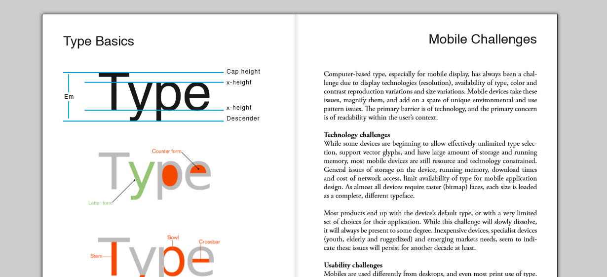 Typography of Mobile Devices by Mike Pell