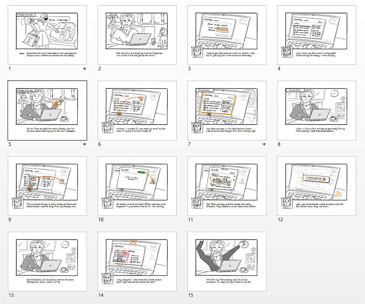 Windows 8 storyboard