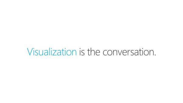 Visualization is the conversation.